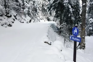 Piste de luge en hiver - Robella Val-de-Travers
