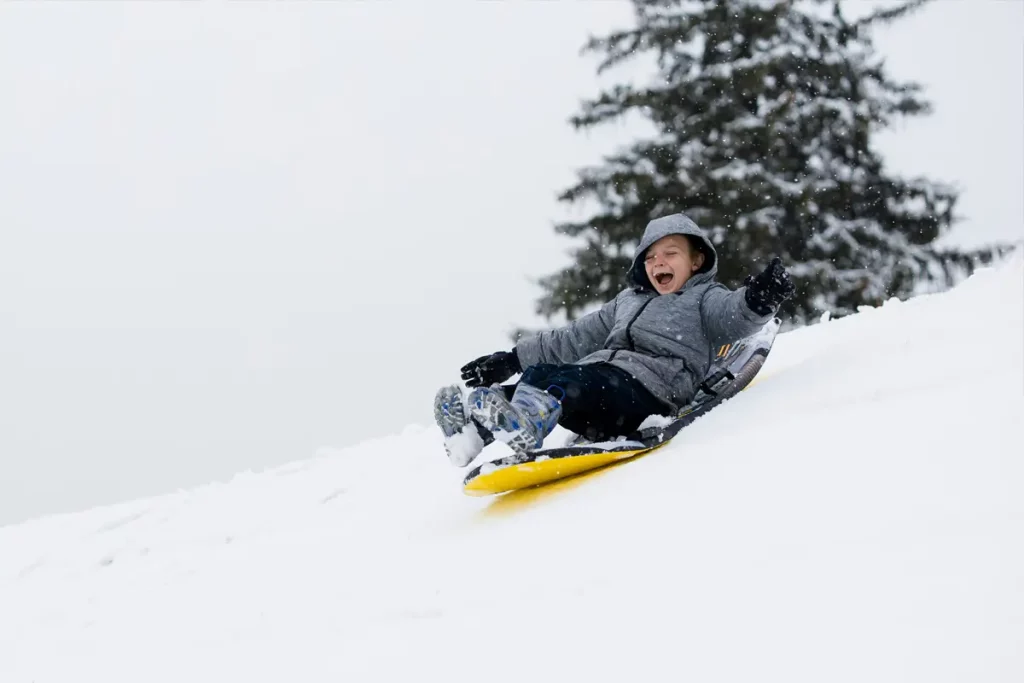 Luge à la Robella en hiver